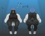  anthro avian beak belly big_breasts big_butt bird breasts butt chubby_female female fur genitals hair hi_res looking_at_viewer navel nipples nude obese overweight penguin pussy simple_background slightly_chubby solo thick_thighs wide_hips zhephyreart 
