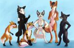  absurd_res akai_(akaifox) alice_(akaifox) amber_eyes anthro arturo_(akaifox) avi_(akaifox) bell_(marking) black_body black_fur blep blue_background blue_eyes bone canid canine canis cas_(akaifox) chipped_ear claws confident coyote cracks_(marking) digitigrade dipstick_ears dipstick_tail ears_back eyes_(marking) facial_markings female fluffy fluffy_tail fox fur fur_markings fur_tattoo gradiant_background green_pawpads group hand_on_hip handpaw hands_on_hips head_markings hi_res leg_markings looking_at_viewer lotus_pose male mammal marble_fox markings mia_(akaifox) multicolored_ears multicolored_eyes neck_tuft orange_body orange_fur pawpads paws pivoted_ears pose rainbow_eyes red_fox rubbing_eye sassy scar scars_all_over scruffy silver_fox simple_background sitting skull skull_head skullfox smile snaggle_tooth snout snout_markings socks_(marking) split_eyebrow swirl_(marking) tail_markings teeth tired tongue tongue_out tuft watermark wolfdesigner10 yellow_eyes young 