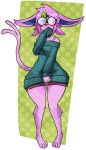  anthro blush bottomwear bra_strap breasts clothed clothing diamond_grenadier eeveelution espeon eyewear female forked_tail generation_2_pokemon glasses hair hi_res highlights_(coloring) hotpants nintendo pink_body pink_hair pok&eacute;mon pok&eacute;mon_(species) pok&eacute;morph shorts shy solo solo_focus sweater topwear unusual_anatomy unusual_tail video_games wide_hips 