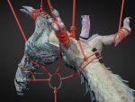  3d_(artwork) accessory anal anal_penetration anus bdsm blender_(software) blender_cycles bodily_fluids bondage bound capcom claws cock_ring digital_media_(artwork) erection fanged_wyvern feet feral genital_fluids genitals hands_tied harness hi_res hindpaw integlol jewelry leaking_precum legs_tied male monster_hunter muzzle_(object) muzzled pawpads paws penetration penis penis_accessory penis_jewelry ple_background precum precum_on_penis presenting presenting_anus presenting_penis rendered restraints rope rope_bondage sex_toy sex_toy_in_ass sex_toy_insertion solo spread_legs spreading suspension suspension_bondage tobi-kadachi toes upside_down vibrator vibrator_in_ass video_games wand_vibrator 