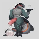  anthro big_penis bodily_fluids condom cum ectogoat filled_condom fish genital_fluids genitals hi_res huge_penis hyper hyper_condom hyper_genitalia hyper_penis leaking_cum male marine penis salmonid_(fish) sexual_barrier_device solo steelhead_(imnotadolphin) thick_tail thick_thighs waiter waiter_tray 