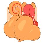  animal_crossing anthro arizonathevixen big_breasts big_butt bottomless breasts butt clothed clothing female hair hazel_(animal_crossing) hi_res huge_butt huge_hips hyper hyper_butt mammal nintendo orange_body red_hair rodent sciurid shirt solo topwear tree_squirrel video_games wide_hips 