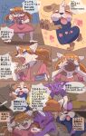 ado_(ryuto) age_difference annoyed anthro blush boat canid canine canis child clothed clothing comic cross-popping_vein dancing domestic_dog edit embarrassed english_text eyes_closed female flattered fur garyu_ryuto group hard_translated hi_res humor japanese_text male mammal misutora older_male purple_body purple_fur seago sleeping text tongue tongue_out translated trio vehicle watercraft wolf young 