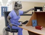  anthro domestic_cat felid feline felis female hospital lemurlemurovich mammal solo 