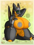  absurd_res anthro belly big_breasts big_butt breasts butt dragon female hi_res huge_breasts huge_butt machine mammal mecha metallic_body navel nipples pawronica robot scalie solo thick_thighs wide_hips wings 
