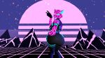  16:9 3d_(artwork) 4k absurd_res animal_humanoid anthro big_butt butt canid canid_humanoid clothing digital_media_(artwork) epic_games female fortnite gesture hi_res huge_filesize humanoid looking_at_viewer mammal mammal_humanoid neonx_45 pose presenting solo solo_focus source_filmmaker standing v_sign vaporwave video_games widescreen wolf_(bunnywolf) 