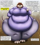  2021 absurd_res anthro belly big_belly big_breasts bottomwear bracelet breasts brown_hair clothing colored comic digit_ring domestic_cat ear_piercing ear_ring english_text felid feline felis female hair hi_res huge_breasts huge_thighs hyper hyper_belly if_hell_had_a_taste jewelry mammal marci_fidchell morbidly_obese morbidly_obese_anthro morbidly_obese_female mother necklace obese obese_anthro obese_female overweight overweight_anthro overweight_female pants parent piercing ring ring_piercing solo sweater teal_eyes text thick_thighs topwear viroveteruscy wedding_ring wide_hips 