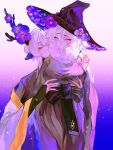  2girls absurdres baizhayixia closed_eyes earrings grateful_shell_collector grey_hair hat highres horns jewelry long_hair mischief_witch multiple_girls sky:_children_of_the_light tassel tassel_earrings white_hair witch_hat yuri 