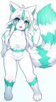  2022 4_fingers 4_toes absurd_res ahoge ailurid anthro blush breasts character_request claws cute_fangs facial_markings featureless_breasts featureless_crotch feet female female_anthro finger_claws fingers full-length_portrait fur gesture green_body green_eyes green_fur green_hair hair happy head_markings healingpit hi_res kemono looking_at_viewer mammal markings multicolored_body multicolored_fur multicolored_hair multicolored_tail nude open_mouth open_smile pawpads paws portrait red_panda ring_(marking) ringtail small_breasts smile smiling_at_viewer solo tail_markings toe_claws toes tongue white_body white_fur white_hair 