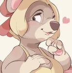  &lt;3 2022 anthro blush breasts clothed clothing digital_media_(artwork) light lighting mammal pawpads pink_pawpads shaded solo tohupo 