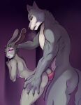  anthro astradoll beastars digital_media_(artwork) disney duo erection female fur genitals grey_body grey_fur hi_res judy_hopps lagomorph legoshi_(beastars) leporid male male/female mammal nude penetration penis purple_eyes rabbit sex simple_background vaginal zootopia 