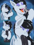  2019 absurd_res bat_pony bat_wings black_hair blue_body blue_eyes blue_fur bodily_fluids digital_media_(artwork) dildo equid equine eyeshadow fan_character fangs female female_pred feral feral_pred feral_prey fur hair hasbro hi_res horn long_hair macro makeup male male_prey mammal membrane_(anatomy) membranous_wings micro micro_on_macro my_little_pony oral_vore pupils raven_scarleto saliva sex_toy sharp_teeth size_difference size_play slit_pupils teeth unicorn verlo_streams vore wings wispytuft 