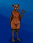  anthro chiropteran female happy hladilnik indian_flying_fox mammal pteropodid pussy smile solo waving wings 
