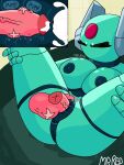 3:4 antennae_(anatomy) anthro anus big_breasts bodily_fluids breasts clitoral clitoral_masturbation cum cum_inside disembodied_penis domestic_cat duo eyes_closed felid feline felis female gastropod genital_fluids genitals holding_leg hunter_(rain_world) internal iterator larger_female legs_up looks_to_the_moon_(rain_world) machine male male/female mammal masturbation mister_redintong mollusk onomatopoeia penetration penis rain_world robot sex size_difference slug slugcat smaller_male sound_effects tentacle_sex tentacles text thick_thighs vaginal vaginal_penetration vein veiny_penis videocult