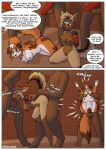 absurd_res angry anthro anthro_on_anthro anthro_penetrated anthro_penetrating anthro_penetrating_anthro areola arm_grab balls balls_deep blush bound breasts brown_body brown_fur brown_nipples brown_pussy butt canid canine canis comic curvy_figure dangling dangling_legs detailed_background dialogue domestic_dog dominant dominant_male double_penetration erection eyewear eyewear_on_head eyewear_only feet fellatio female female_penetrated fluffy fluffy_tail forced full_nelson fur gang_rape gangbang genitals goggles goggles_on_head goggles_only green_eyes group group_sex hair hand_on_head held_up hi_res hindpaw inside knot knotted_penis legs_up male male/female male_penetrating mammal mostly_nude navel nipples nude nude_anthro nude_female nude_male on_ground open_mouth oral oral_penetration paws penetration penile penile_penetration penis pink_nipples pink_pussy plap prosthetic prosthetic_arm prosthetic_limb purple_eyes pussy raised_tail rape restrained restrained_arms robotic_arm screaming sex speech_bubble spitroast spread_legs spreading suspension tail tail_grab teeth text thecumrat thick_thighs toes vaginal voluptuous white_body white_fur white_hair wide_hips