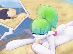  2022 3_fingers ailin beach beach_towel bodily_fluids breasts buried_in_sand butt cum cum_drip cum_in_mouth cum_inside cumshot dripping duo ejaculation enrique849 eyes_closed fellatio female fingers gardevoir generation_3_pokemon genital_fluids genitals green_hair hair hi_res human humanoid interspecies lying male male/female mammal nintendo not_furry nude offscreen_male on_front oral orgasm_face penile penis pok&eacute;philia pokemon pokemon_(species) public public_sex saliva saliva_on_penis sand seaside sex signature simple_background towel video_games 