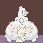  after_sex anthro balls big_butt bodily_fluids butt butt_focus cartoon_network cum excessive_cum genital_fluids genitals ice_bear looking_at_viewer male mammal nt6969 polar_bear presenting presenting_hindquarters solo ursid ursine we_bare_bears white_body 