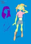  amphibian anthro charlie_(perpleon) domestic_cat duo exposed_belly felid feline felis freckles frog gynomorph hair intersex long_hair looking_at_viewer male mammal megan_ziegler ponytail slim xsad_manx(artist) 