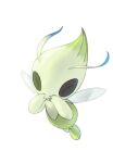  celebi closed_eyes commentary_request facing_viewer full_body hands_up highres ia_(ilwmael9) no_humans open_mouth pokemon pokemon_(creature) simple_background smile solo white_background 
