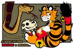  after_vore anthro bell english_text felid female feral feral_pred forked_tongue fur hi_res hypnofood kaa_(jungle_book) male mammal orange_body orange_fur pantherine reptile sascha_(hypnofood) scalie snake striped_body striped_fur stripes text the_jungle_book tiger tongue vore yellow_eyes 