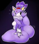  accessory anthro big_butt blaze_the_cat breasts butt choobsters clothing digital_media_(artwork) domestic_cat eyelashes felid feline felis female fur gloves hair_accessory handwear hi_res huge_butt mammal motion_lines neck_tuft nude nude_female purple_body purple_fur raised_leg sega small_breasts solo sonic_the_hedgehog_(series) squish surprise thick_thighs thigh_squish tuft 