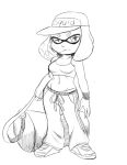  animal_humanoid baggy_clothing baggy_pants cephalopod cephalopod_humanoid clothing cross_pupils female footwear frown graphite_(artwork) greyscale gym_bag gym_clothing hat headgear headwear hi_res humanoid inkling loose_pants marine marine_humanoid midriff mollusk mollusk_humanoid monochrome nintendo omegasunburst pearl_(splatoon) pencil_(artwork) shirt shoes sketch sneakers solo splatoon squid_humanoid tank_top topwear track_pants traditional_media_(artwork) video_games 