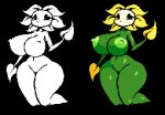  areola big_breasts breasts crossgender curvaceous curvy_figure elemental_creature elemental_humanoid female flora_fauna flower flower_creature flowey_the_flower genitals hourglass_figure huge_breasts humanoid looking_at_viewer nipples petals plant plant_humanoid pussy smile solo the_absolute thick_thighs undertale undertale_(series) video_games voluptuous wide_hips 