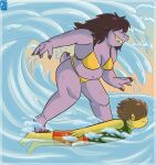  2022 absurd_res ambiguous_gender anthro bikini bikini_bottom bikini_top body_freckles breasts brown_hair brusuky2 chubby_female claws clothing day deltarune detailed_background digital_media_(artwork) dinosaur dragon duo female female/ambiguous female_on_top flowing_hair freckles freckles_on_chest hair hair_over_eyes hi_res human kris_(deltarune) larger_female long_hair lying mammal midriff muscular muscular_female nails navel neutral_expression on_front on_top open_mouth open_smile outside partially_submerged purple_body purple_scales rashguard reptile scales scalie sharp_claws sharp_nails sharp_teeth sharp_toenails short_tail signature size_difference skinny sky sleeveless slightly_chubby slim smile spiked_tail spikes spikes_(anatomy) standing standing_on_another sunset surfing susie_(deltarune) swimming_trunks swimwear teeth toe_claws toenails undertale_(series) video_games water wave yellow_bikini yellow_body yellow_clothing yellow_skin yellow_swimwear 