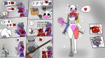  &lt;3 absurd_res animatronic anthro aroni_sketched_(artist) ball basketball_(ball) canid canine canis cleaning_tool comic duo emoji female five_nights_at_freddy&#039;s five_nights_at_freddy&#039;s:_security_breach five_nights_at_freddy&#039;s_2 fox foxy_(fnaf) group hi_res machine male mammal mangle_(fnaf) mop one_page_comic robot roxanne_wolf_(fnaf) scottgames simple_background solo speech_bubble trio video_games wolf 