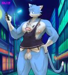  10ne-v abs absurd_res alexa_(10ne-v) anthro ball_gag ball_tuft balls belly_riding big_breasts big_dom_small_sub blue_body blue_fur blush blush_lines bodily_fluids bound breasts canid canine cellphone chain clothing domestic_cat dominant duo erection felid feline felis female female_penetrated forced forced_orgasm fox fucked_silly fur gag genitals grey_hair hair hi_res lactating lactating_through_clothing living_machine looking_pleasured machine male male/female mammal muscular muscular_male night nipples orgasm orgasm_face outside pecs penetration penis phone public public_humiliation restrained robot size_difference solo standing tuft wet wet_clothing 