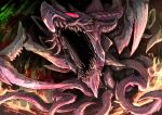  absurdres dolmen_(game) highres horror_(theme) kankan33333 monster no_humans open_mouth tentacles 