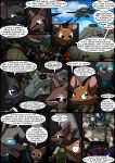  2016 absurd_res amethyst_(kitfox-crimson) anthro black_body black_fur bray_(kitfox-crimson) brianna_(kitfox-crimson) brown_body brown_fur colored comic dasyurid dasyuromorph dialogue dialogue_box english_text female fur grey_body grey_fur group hi_res kangaroo kitfox-crimson machine macropod male mammal marsupial mecha murid murine numbat pipa_(kitfox-crimson) purple_eyes quoll rat red_eyes red_kangaroo rodent speech_bubble text wall_(structure) wallaby 