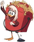 absurd_res anatid anseriform anthro avian bird chinese_food chinese_food_costume clothing costume della_duck disney duck ducktales ducktales_(2017) fanzeem female food food_costume hi_res kigtoons solo 