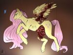  disembowelment equid equine exposed_bone female feral fluttershy_(mlp) friendship_is_magic gore guts hasbro hi_res hook horse intestines mammal my_little_pony natt333 organs pegasus pony snuff solo suspension wings 