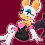  1:1 anthro breasts chiropteran cleavage clothed clothing female hi_res jdanieloart looking_at_viewer mammal rouge_the_bat sega solo sonic_the_hedgehog_(series) 