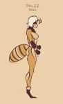  anthro arthropod bee breasts female fluffy hermitpioneer hi_res hymenopteran insect lips profile_view smile solo 