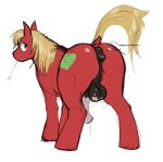  animal_genitalia animal_penis anus balls big_balls big_macintosh_(mlp) bodily_fluids butt butt_grab cutie_mark disembodied_hand dock earth_pony equid equine equine_anus equine_penis feral friendship_is_magic genital_fluids genitals green_eyes half-erect hand_on_butt hasbro horse looking_back male mammal mane my_little_pony penis pony precum red_body septicemic_(artist) simple_background standing straw_in_mouth white_background 