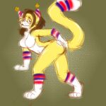  anthro beatrix_(yaoifairy) blue_body blue_fur blue_stripes blue_tail breasts brown_hair butt featureless_breasts felid female fur glistening glistening_eyes hair hi_res mammal markings mouth_closed pose red_body red_fur red_stripes red_tail simple_background solo striped_arms striped_body striped_fur striped_legs striped_markings striped_tail stripes tail_markings whiskers white_body white_breasts white_fur white_tail yaoifairy yellow_body yellow_fur yellow_tail 