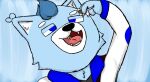  anthro blue_body blue_eyes blue_fur blue_hair brown_hair canid canine clothing duo feral fox fur hair imminent_death imminent_vore jacket macro male male/male mammal micro mouse murid murine open_mouth robmouse67 rodent tired_eyes tired_look topwear vore white_body white_fur 