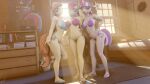  3d_(artwork) absurd_res anthro anthrofied bikini breasts clothing cream_heart_(mlp) digital_media_(artwork) equid equine eyewear fallout_equestria female friendship_is_magic glasses group hand_on_hip hasbro hi_res horn mammal mature_female mrs._shy_(mlp) my_little_pony side-tie_bikini swimwear trio unicorn velvet_remedy vyprae 