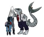 anthro bullying clothing dominant dominant_male duo female fish hanging_wedgie humiliation hyena loverk90 male male/female mammal marine shark underwear wedgie white_clothing white_underwear