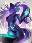 4m4i absurd_res anthro big_breasts brazier breasts clothing crown dress elemental_manipulation equid equine fangs female fire fire_manipulation friendship_is_magic hand_on_hip hasbro headgear hi_res horn idw_publishing lips magic magic_user mammal my_little_pony my_little_pony_(idw) mythological_creature mythological_equine mythology navel nightmare_rarity_(idw) rarity_(mlp) side_boob smile solo teeth thick_thighs tiara unicorn