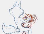 2025 absurd_res adamb/t2oa anthro areola blush bodily_fluids breasts canid canine canis disgust domestic_dog drooling_into_mouth drooling_on_partner english_text eyewear female female/female finger_in_mouth fist glasses grossed_out hi_res hunting_dog illumination_entertainment line_art lying mammal nipples on_back on_top open_mouth porsha_crystal pubes saliva saliva_on_tongue saliva_string saluki sighthound sing_(movie) spitting_in_mouth suki_lane text thought_bubble wolf