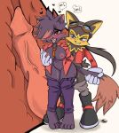  anthro breasts canid canine canis clothing domestic_cat fan_character felid feline felis female guntz hi_res internal klonoa_(series) knot knotting male male/female mammal pepamintop rough_(disambiguation) sex standing standing_sex video_games wolf 
