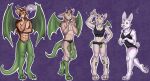  2_horns anthro brown_body brown_fur brown_nose buckteeth canid claws digitigrade dragon female fur gender_transformation green_body green_eyes horn hybrid kiri-anko lagomorph leporid male mammal mtf_transformation nipples pawpads paws pink_nose pink_pawpads purple_background rabbit sequence simple_background solo tan_body tan_fur teeth thinking transformation white_body white_fur wings yellow_eyes 