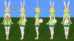  3d_(artwork) absurd_res anthro blonde_hair carrot_(one_piece) celces_(artist) clothing digital_media_(artwork) female hair hi_res lagomorph leporid long_ears mammal minkmen_(one_piece) one_piece rabbit sky smile solo tail_tuft tuft white_body white_tail 