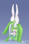  absurd_res breasts clothed clothing enrique849 female gardevoir generation_3_pokemon hi_res humanoid looking_at_viewer nintendo open_mouth pokemon pokemon_(species) red_eyes simple_background solo upside_down video_games white_body 