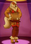  anthro arcanine bra bulge clothed clothing crossdressing flower generation_1_pokemon hi_res lingerie male mr._henderson nintendo pickles-hyena plant pokemon pokemon_(species) solo underwear video_games 