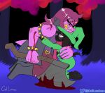  absurd_res anthro battle bovid caliluminos caprine couple_(disambiguation) deltarune duo female goat hi_res invalid_tag male male/female mammal monster ralsei susie undertale_(series) video_games wounded 