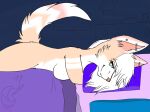  anthro bed bedroom bedroom_eyes big_breasts breasts brittany_corona_(character) butt canid canine ear_piercing female fennec fox furniture hi_res jewelry looking_at_viewer lying lying_on_bed mammal narrowed_eyes nude on_bed piercing seductive simple_background smile solo 